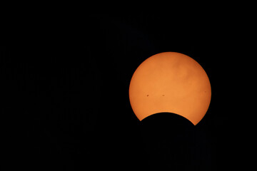 The solar eclipse of Oct. 14, 2023, was technically an annular eclipse, which has the moon entirely in front of the sun but too close to Earth to cover up the entire solar sphere.  However, Manitoulin