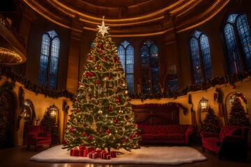 Fototapeta na wymiar O Christmas Tree A Festive Symbol of Holiday Magic