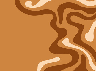 Minimalist background with cute wavy lines pattern with copy space area.