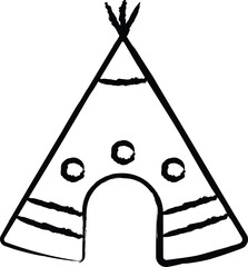 Tipi  hand drawn vector illustration © Icongeek26