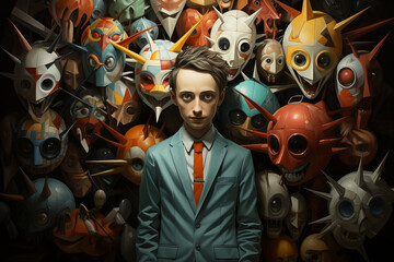 Illustration of a mind of person with Antisocial Personality Disorder (APSD)