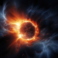 Impressive photo of the sun's magnetic field during a storm