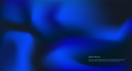Modern Design Gradient Wave in Blue Color. Abstract Art Liquid Water Texture for Web, Social Media, Posters, Banners, Covers. Creative Backdrop for Sport, Music, Party, Xmas Festival.