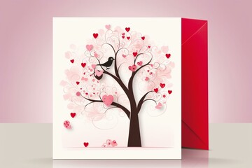 Valentine's greeting card. Generative AI