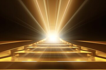 golden stairs filled with light background