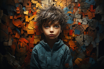Illustration of Mind of a child with Autism Spectrum Disorder