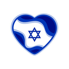 Israel Patriotic Heart symbol