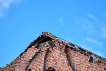 Old brick factory being demolished