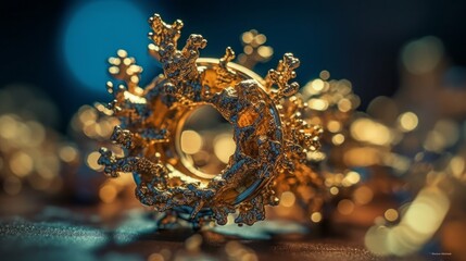 Gilded Treasures: Sparkling Holiday Ornaments, Jewelry, and Decorations for a Festive Christmas Celebratio, generative AI
