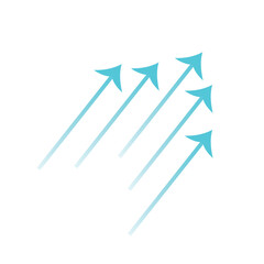 Wind direction arrows and air flow illustration. 