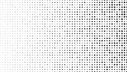 Black and white halftone dotted pattern. - obrazy, fototapety, plakaty
