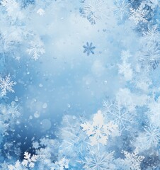 an elegant winter background with snowflakes