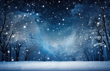 a background with snow and trees