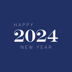 Naklejka na ściany i meble New year 2024 celebrations gold greetings poster isolated over black background.