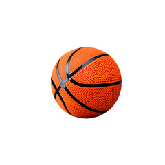 orange basketball ball isolated on white background 