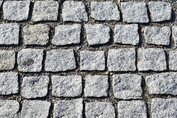 Gray granite street pavement stone pattern texture