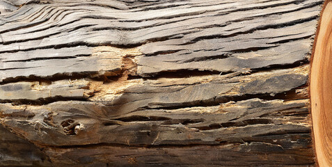 isolated stub log with wooden texture  - obrazy, fototapety, plakaty