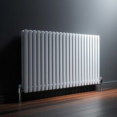 modern energy efficient white heating system on a wall in home