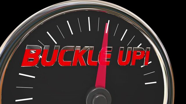 Buckle Up Speedometer Drive Safe Seat Belt Reminder 3d Animation