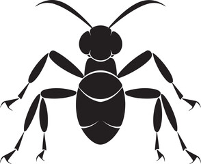 Sleek and Stylish Black Vector Ant Emblem Black Vector Ant Logo A Mark of Distinction