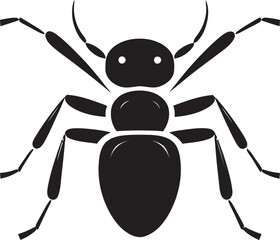 Precision in Black Ant Vector Logo Mastery Ant Silhouette in Vector Timeless Logo Design