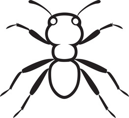 Ant in Shadows Bold Black Vector Emblem Streamlined Ant Icon A Black Vector Masterpiece