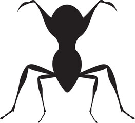 Black Vector Ant Logo Simple and Powerful Intricate Detailing Black Ant Vector Logo