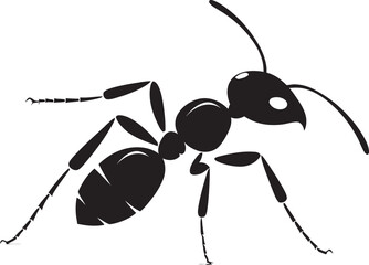 Sleek and Stylish Black Ant Icon in Vector Modern Black Ant Emblem A Logo of Distinction