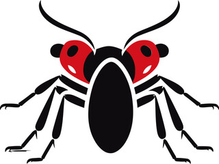 Black Vector Ant Logo A Masterpiece in Simplicity Sleek Black Vector Ant Icon Timeless Logo