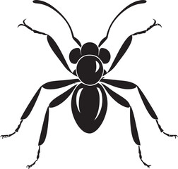 Elegant in Black Ant Icon Vector Artistry Black Vector Ant Logo A Masterpiece in Simplicity