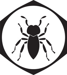 Majestic Black Ant Icon Vector Logo Brilliance Streamlined Excellence Black Ant Vector Design