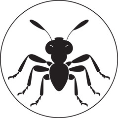Black Vector Ant Logo A Mark of Distinction and Quality Streamlined Ant Icon A Black Vector Masterpiece