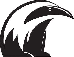Modern Black Anteater A Logo of Distinction Bold Black Anteater Logo Vector Art Excellence
