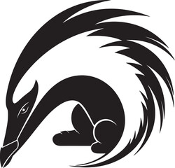 Streamlined Anteater Icon A Black Vector Masterpiece Intricate Detailing Black Anteater Vector Logo
