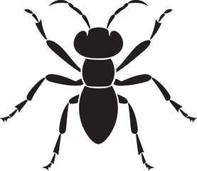 Black Vector Ant Logo Excellence in Simplicity Intricate Ant Icon Black Vector Logo Brilliance