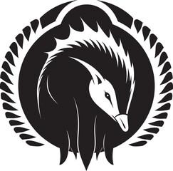 Modern Black Anteater A Logo of Strength and Grace Sculpted to Perfection Black Vector Anteater Symbol