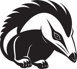 Anteater Beauty in Black Iconic Vector Symbol Timeless Black Anteater Logo A Masterpiece in Design