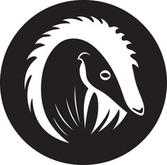 Simplicity Speaks Volumes Black Anteater Vector Design Elegant in Black Vector Art Anteater Logo