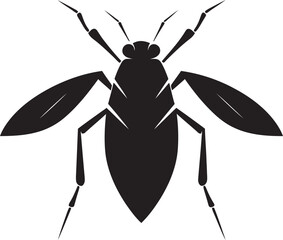 Minimalist Aphid Logo Vector Elegance in Black Black Vector Aphid Logo Excellence in Simplicity