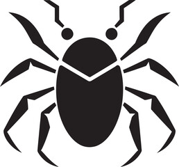 Black Vector Aphid Symbol An Iconic Logo Design Streamlined Excellence Black Aphid Vector Logo