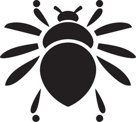 Timeless Black Aphid Logo A Masterpiece in Vector Art Sleek and Stylish Black Vector Aphid Emblem