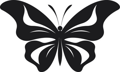 Black Butterfly Silhouette A Modern Emblem Graceful Intricacy Black Butterfly Logo