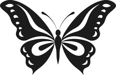 Black Butterfly in Shadows A Work of Freedom Sleek and Stylish Noir Butterfly Icon