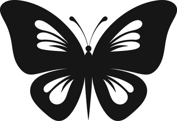 Sleek and Stylish Black Butterfly Icon Butterfly Silhouette A Symbol of Beauty in Black