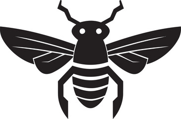 Elegant Natures Song Black Cicada Designs Tribute Nocturnal Serenade Black Vector Emblem in Melodic Beauty