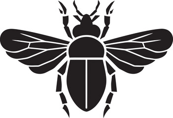 Charming Harmony Black Cicada Designs Natural Serenade The Cicadas Serenade Black Vector Emblem in Melodic Beauty