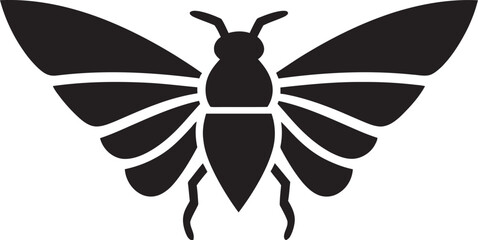 Elegance in Natures Tune Cicada Icons Ode to Wildlife Monochromatic Music Black Cicadas Song of Nature