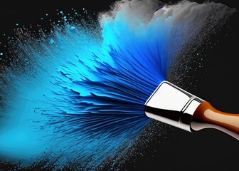 Paint Brush – Flowing Blue Gradient