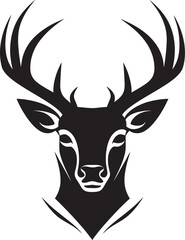 Naklejka premium The Noble Stags Serenade A Symbol of Beauty in Black Elegance in Shadows Deer Icons Timeless Homage