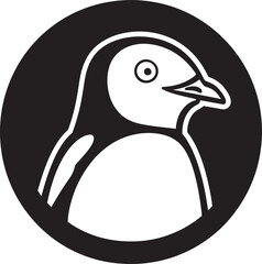 Noir Beauty of Penguins Black Vector Wildlife Design Elegant Flipper Silhouette A Symbol of Grace in Black